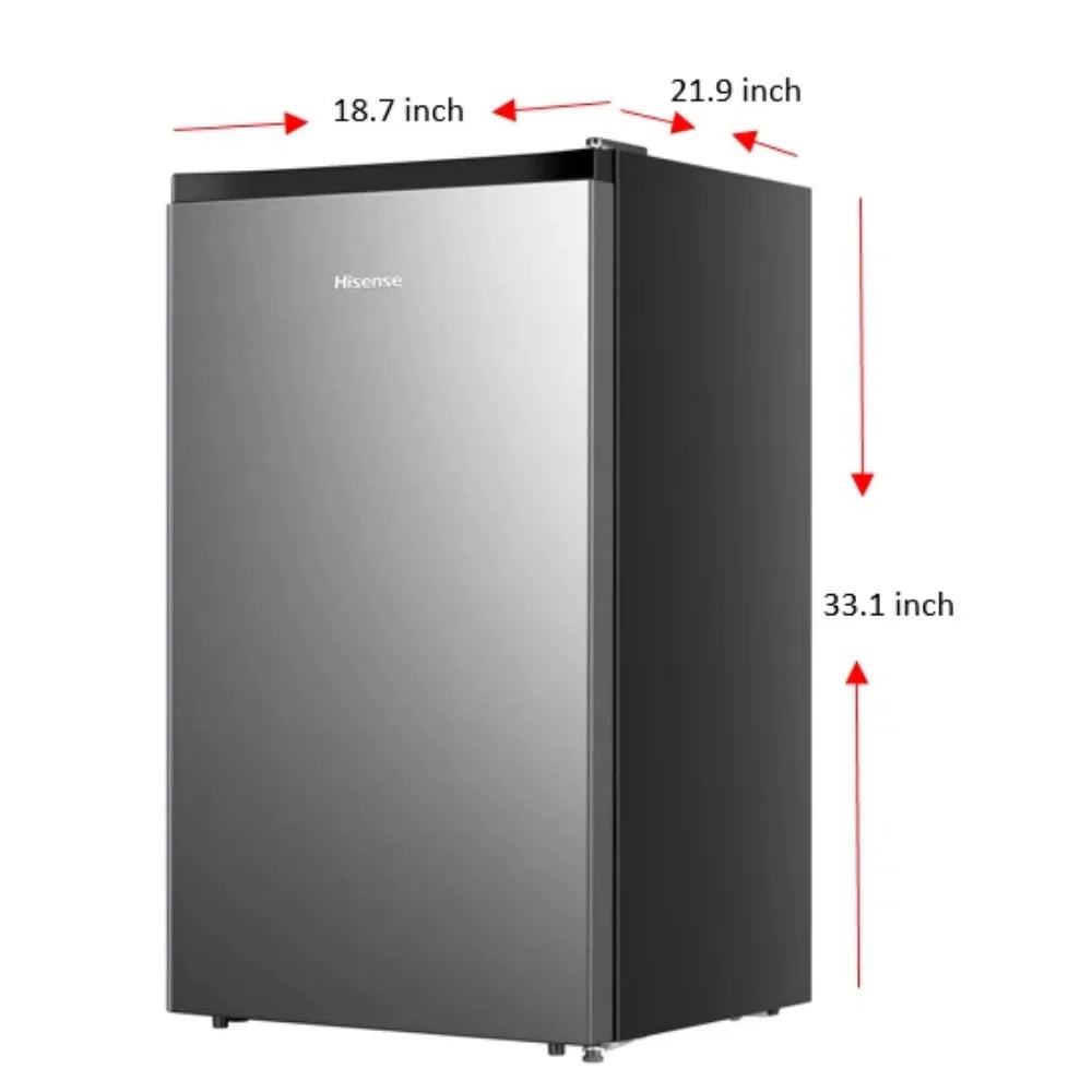 2024 New 4.4 Cu Ft. Energy Star Single Door Mini Fridge with Chiller, Silver | Compact Refrigerator for Dorms, Offices, and Homes | tonyfinger store