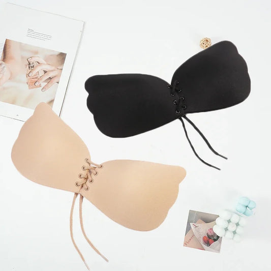 Seamless Self Adhesive Fly Bra Strapless Push Up Bra Wireless Stick On Sexy Lingerie Invisible Silicone Sexy bra For Women Girl