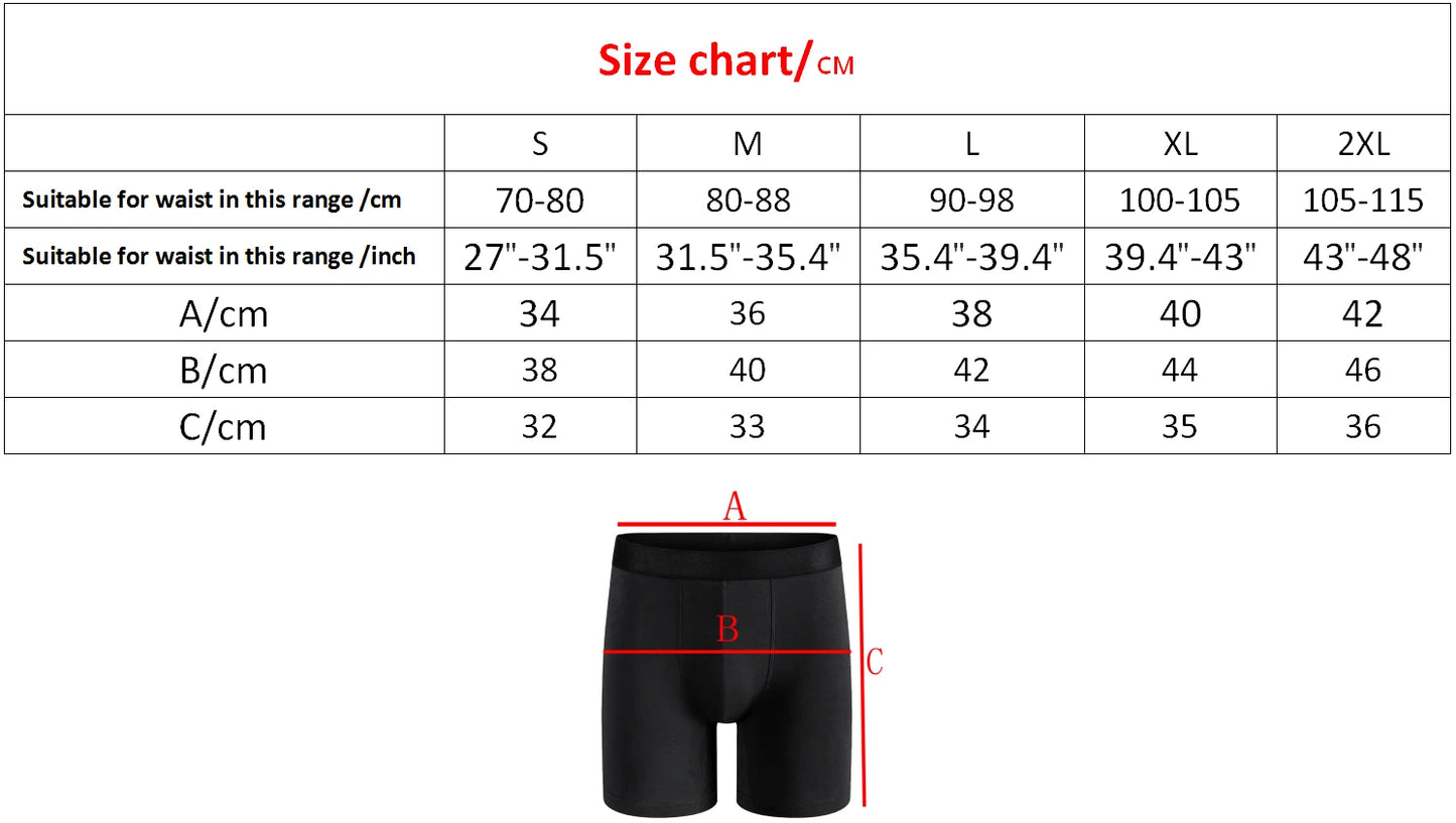 3-Pack Cotton Mid-Length Breathable Boxer Shorts for Men