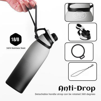 FEIJIAN 1500ml Insulated Stainless Steel Sport Bottle with Magnetic Lid