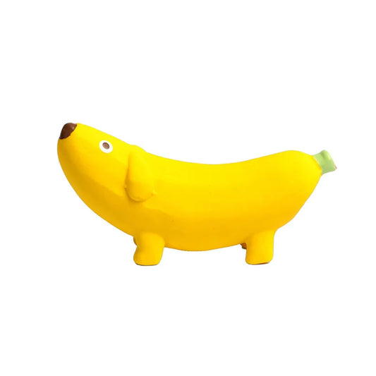 Banana Squeaky Dog Toy: Bite-Resistant & Interactive