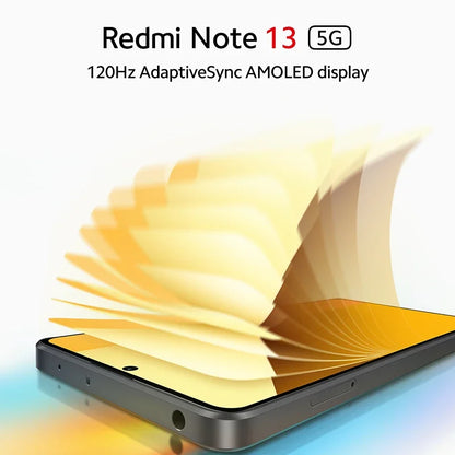 Global Version Redmi Note 13 5G 108MP camera 120Hz AMOLED display MTK Dimensity 6080 Octa core 33W fast charging 5000mAh Battery