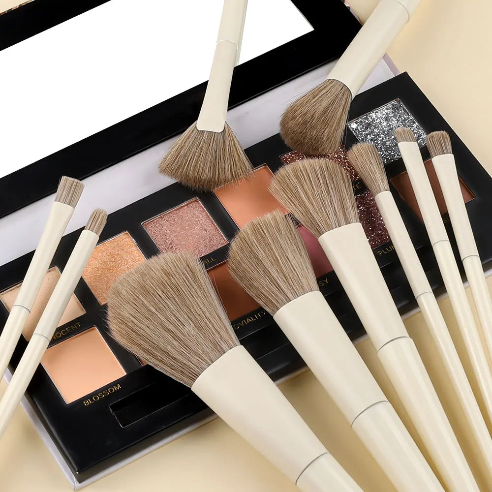 10/13PCS Fluffy Soft Makeup Brushes Set - Eye Shadow, Blush, Highlighter, Foundation & Contour | Tonyfinger Store