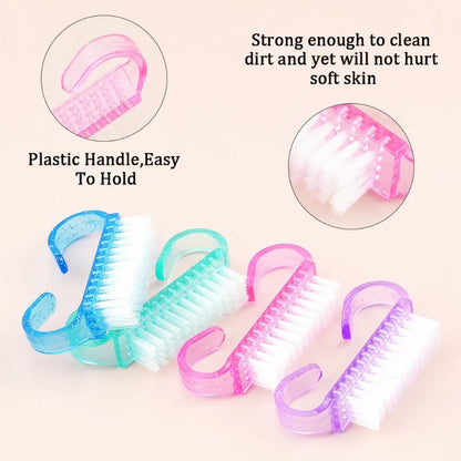 50Pcs Colorful Nail Dust Cleaner Brushes for Manicure & Pedicure