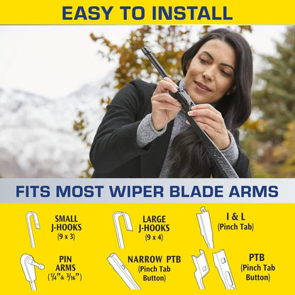 810204 Latitude 2-In-1 Repellent Wiper Blades, 16 Inch Windshield Wipers (Of 2), Automotive Replacement Windshield Wi