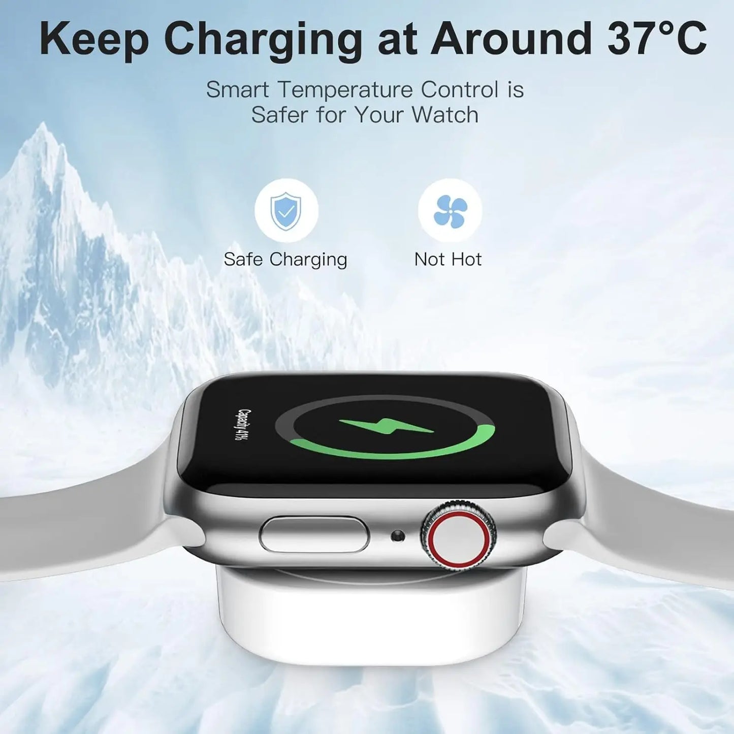 2024 Magnetic Wireless Fast Charger for Apple Watch Ultra, Series 9-2, USB A & Type C