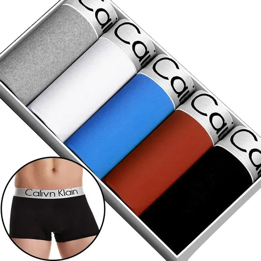 Letter Flexible Male Men Underwear Breathable Boxer Man 5pcs/lot Printing Mens Panties Sexy Shorts Underpants Boxershorts