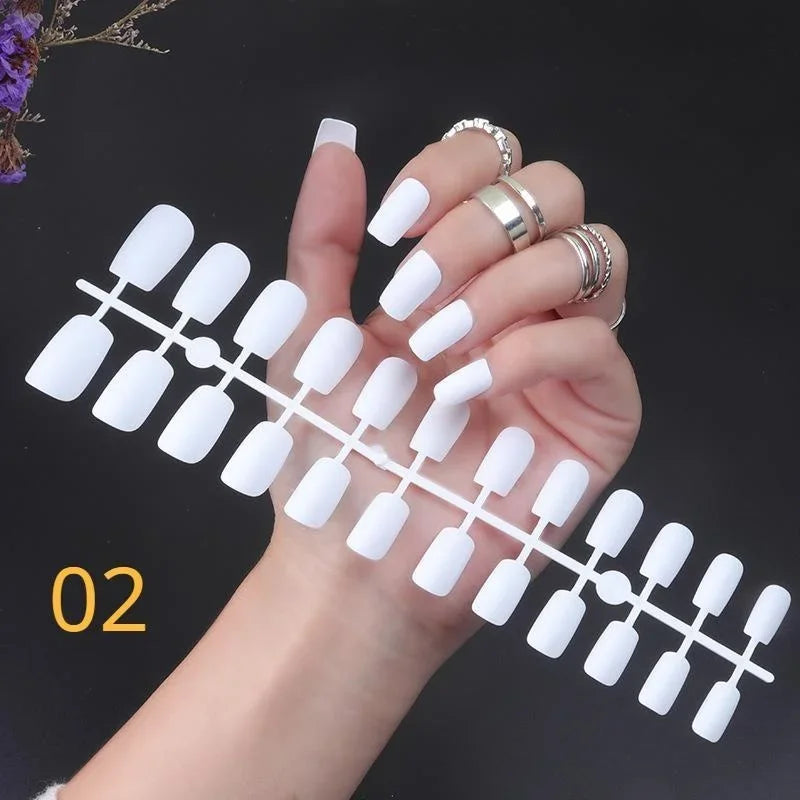 1PCS Matte False Nails | Square Head Press-On Nails | Frosted Full Cover Detachable Artificial Fingernails | Ballerina Style | No Glue | tonyfinger store