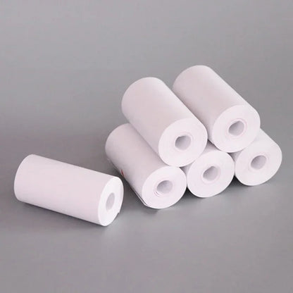 58mm Mini Thermal Printer Paper Rolls | White DIY Sticker Labels | Self-Adhesive Receipt & Bill Paper