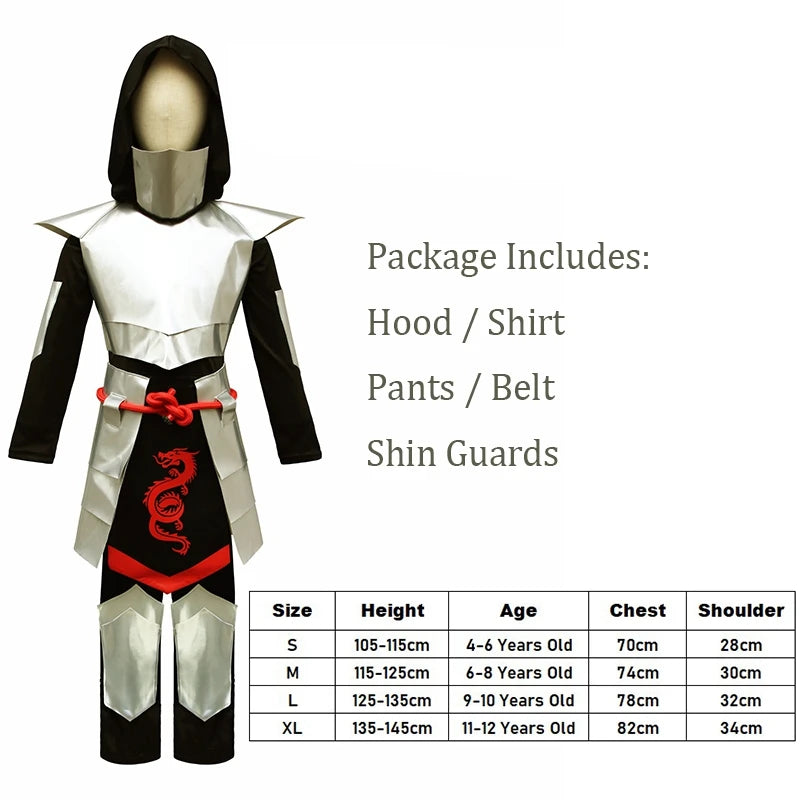 2024 Boys Dragon Ninja Cosplay Costume - Halloween, Christmas, Carnival | tonyfinger store