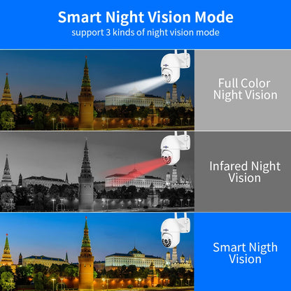 Hiseeu 4K 8MP PTZ WiFi Smart Camera Ultra HD 4K Resolution: Capture every detail with stunning 8MP clarity.