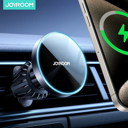 Joyroom Magnetic Car Mount Wireless Car Charger for iPhone Holder 15W Magnetic Car Phone Holder Mount Wireless Fast Charging