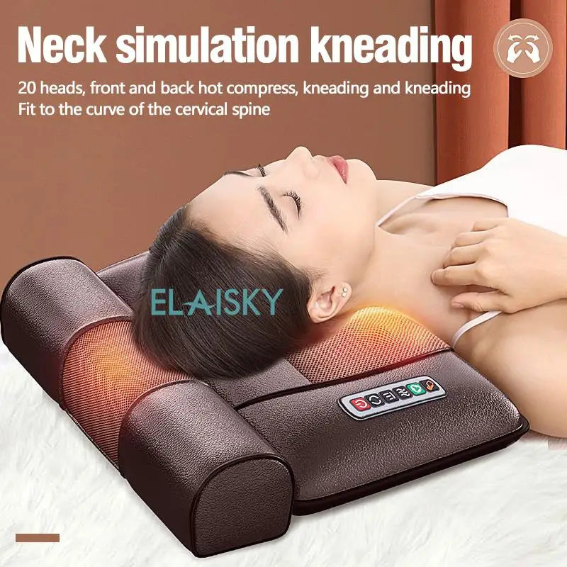 Electric Massage Mattress 110V-220V Vibrating Heating Infrared Massager Cushion For Neck Back Foot Full Body Pain Stress Relief