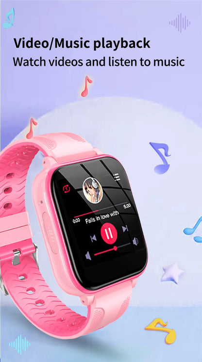 Premium 4G Kids GPS Smart Watch Large Memory App Youtube Tiktok Whatsapp Wearable Device Video Music Player Child Smartwatch T12