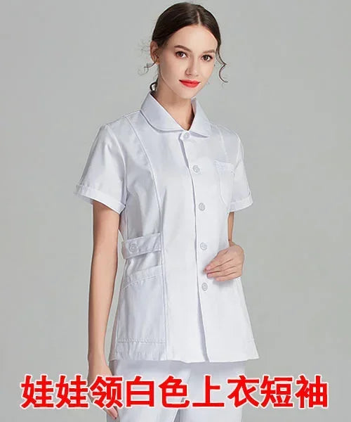 2024 Blue Long Sleeve Scrubs Top | Nurse Uniforms & Lab Coat for Women | Medical & Beauty Salon Workwear | tonyfinger store