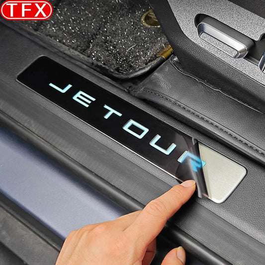 For Chery Jetour T2 2024 2023 Car Styling Threshold Strip TPU Protective Film Welcome Pedal Anti Scratch Film Auto Accessories