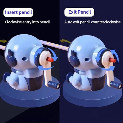 Astronaut Cartoon Pencil Sharpener | Hand Crank Manual Sharpener for Students & Professionals | Cute Pencil Cutter for School | tonyfinger store