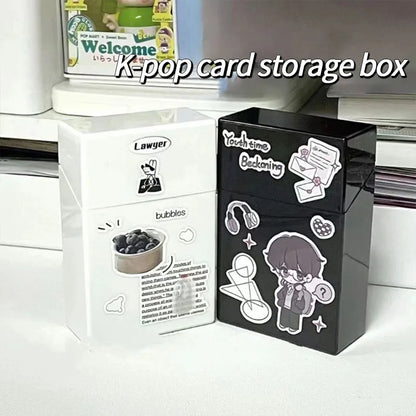 Kpop Idol Photo Card Storage Box | Mini Photocard Holder & Organizer