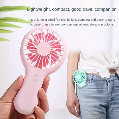 800mAh USB Rechargeable Mini Handheld Fan - Portable Pocket Air Cooler