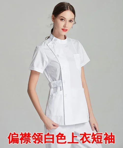 2024 Blue Long Sleeve Scrubs Top | Nurse Uniforms & Lab Coat for Women | Medical & Beauty Salon Workwear | tonyfinger store