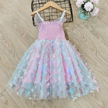 Baby Girls Summer Fairy Dress with Butterfly Wings