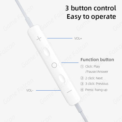 Type C Wired Headphones Jack 3.5 3 5mm Music HiFi Stereo Video Game Earphones For iPhone 15 Pro Xiaomi Samusung In-Ear Headsets