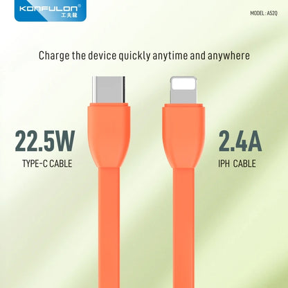 KONFULON Power Bank 30000mAh PD 22.5W Fast Charger Portable Power Banks Build in Cables Outdoor Camping Spare Battery