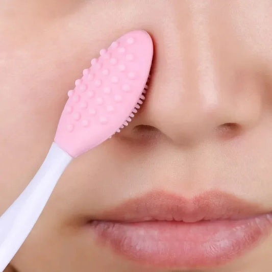 Silicone Face Cleansing Brush - Exfoliating Blackhead Remover for Nose & Skin Care