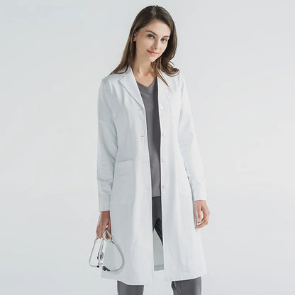 High Quality White Coat Lab Coat Hospital Doctor Slim Nurse Uniform Spa Uniform Nursing Uniform Scrubs Medical Uniforms Women