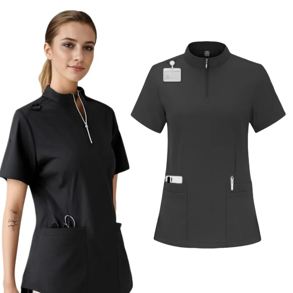 Unisex Medical Uniforms for V-neck Nurse Scurbs set Women Hospital Doctor Workwear Oral Dental Surgery Work Uniform short sleeve