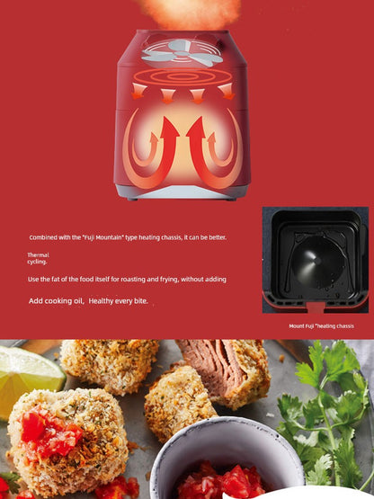 Lecter Air Fryer Home Electric Oven Oil-Free Low-Fat Multi-Functional Large Capacity French Fries Automatic Deep Frying Pan