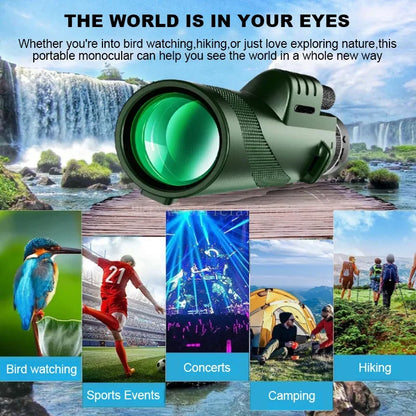 80x100 Portable Zoom HD 5000M Telescope Folding Long Distance Mini Powerful Telescope for Hunting Sports Outdoor Camping Travel