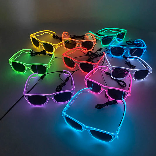 1PC LED Glow Sunglasses - Neon Party Favors for Kids & Adults