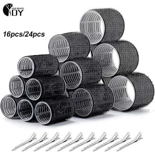 No-Heat Hair Rollers for Natural Curls Damage-Free Magic Curlers Self-Adhesive Hook & Loop DIY Styling Tools Perfect for Hair Bangs Volume