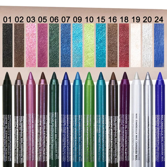 Waterproof Eyeliner Gel Pen - Blue, Purple, White