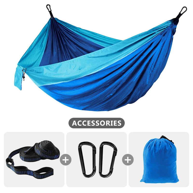 220x90cm Single Camping Hammock - Lightweight Parachute Hammock with Tree Straps | tonyfinger store