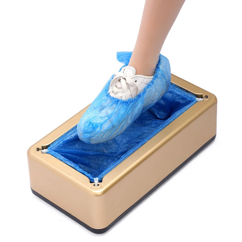 Portable Automatic Shoe Cover Dispenser - Waterproof, Hand-Free for Home & Office