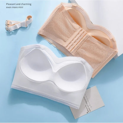 Sexy Push Up Bra Front Closure Strapless Underwear for Women Plus Size Invisible Brassiere Wireless Breathable Female Lingerie