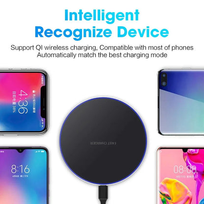 60W Fast Wireless Charger for iPhone 14/13/12/15 Pro Max, Samsung Galaxy S22/S21/S23/S10/S9, Xiaomi