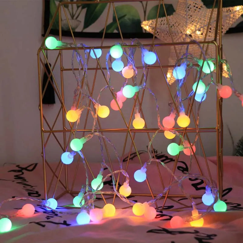 cherry balls led string lights - 2m, 5m, 10m, battery/usb, christmas & wedding decor