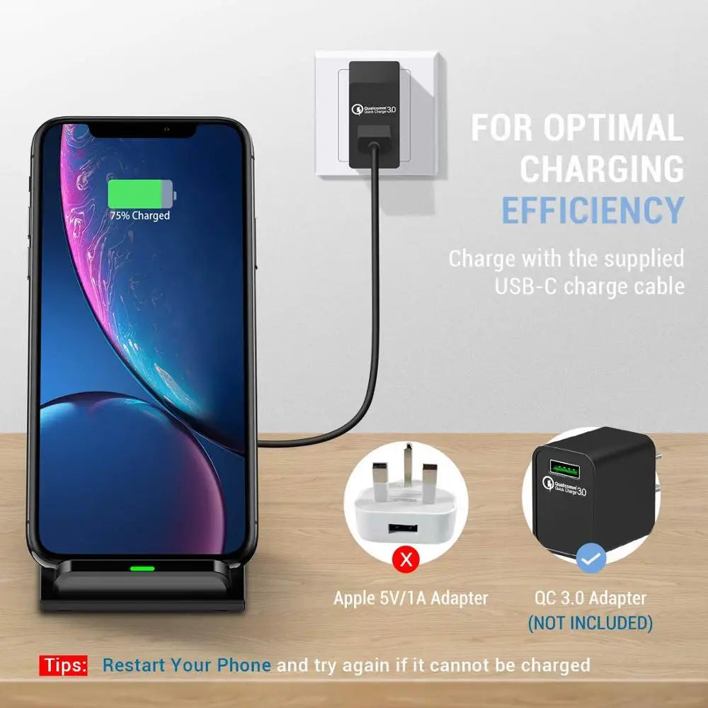 100W Fast Wireless Charger Stand | Quick Charging for Samsung S22 S21, iPhone 15 14 13 Pro Max, Xiaomi 11 | Includes Type C Cable | tonyfinger store