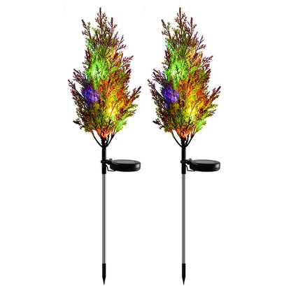 Solar Pine Tree Lights - Waterproof Outdoor Christmas Decor