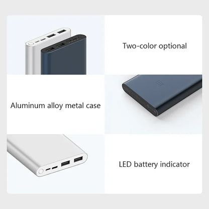 Xiaomi Power Bank 3 10000mAh 18W QC3.0 USB Type C 2-Way Portable External Battery Charging Power Banks xiaomi 11 12 13