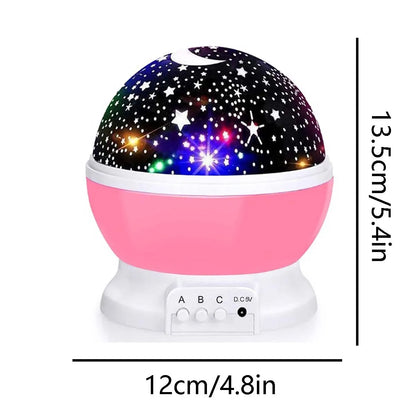 Auto Rotating LED Starry Sky Projector - USB Night Light for Table