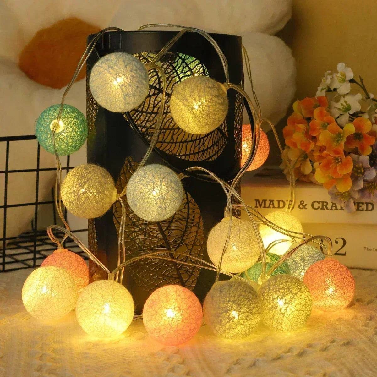 20 LED Rattan Ball 