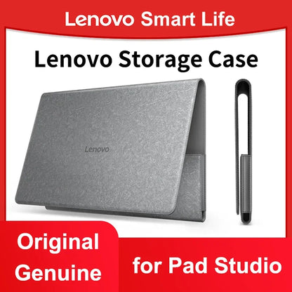 Original Lenovo Storage Clip for Tab Plus 2024 Xiaoxin Pad Studio Protective Case Bag Simple Light PU Inner Magnetic Gray Androi