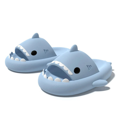 Shark Slippers for Couples - Cartoon, Anti-Slip, Summer Beach & Home Shoes