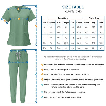 Multicolor Unisex Short Sleeved Pharmacy Nurse Uniform Hospital Doctor Workwear Oral Dental Surgery Uniforms Medical Scrubs Sets