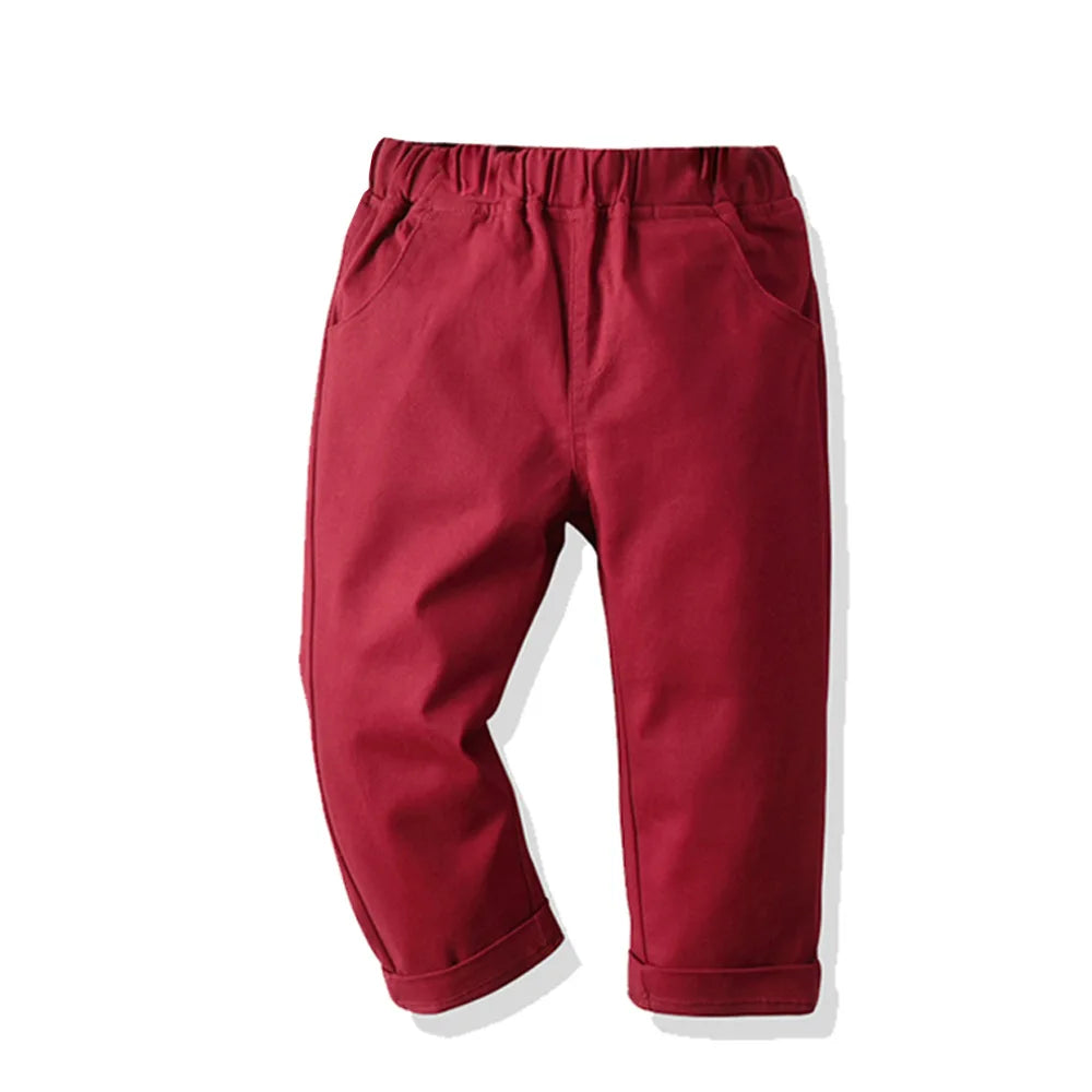 2024 Boys' Autumn Cargo Pants | Cotton Jeans for Kids 1-8Y | Casual & Comfortable Toddler Pants | tonyfinger store