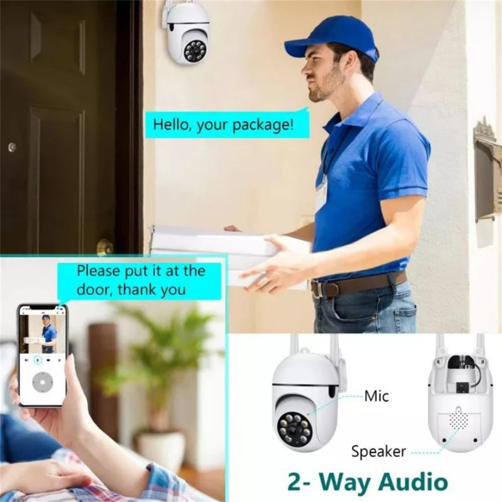 8MP Smart Home WiFi Camera: Motion Detection, Auto Tracking, Color Night Vision